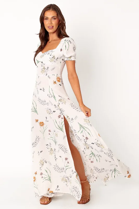 Franklin Maxi Dress - White Floral