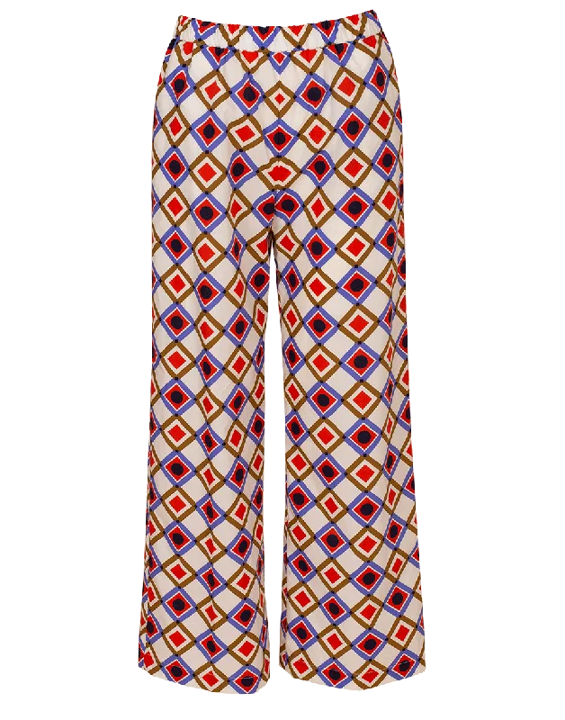 Diamond Print Elastic Pant