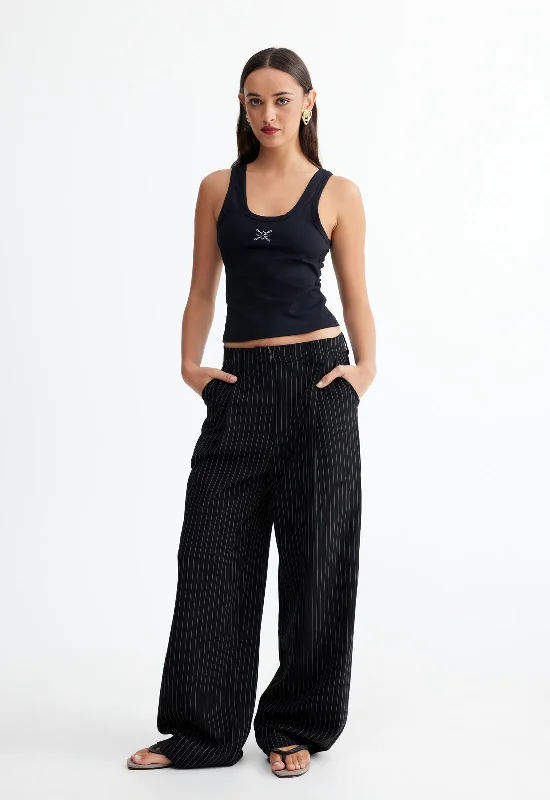 LEO PANT - ONYX PINSTRIPE