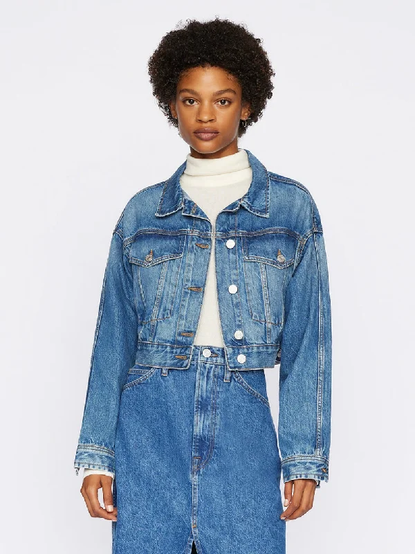 Frame Cropped Oversized Jacket