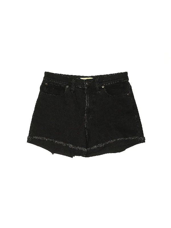 High-Rise Denim Shorts in Dark Wash