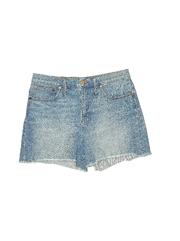 High-Rise Denim Shorts in Medium Wash