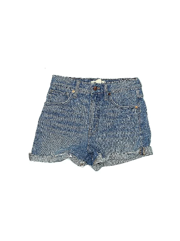 High-Rise Denim Shorts in Medium Wash