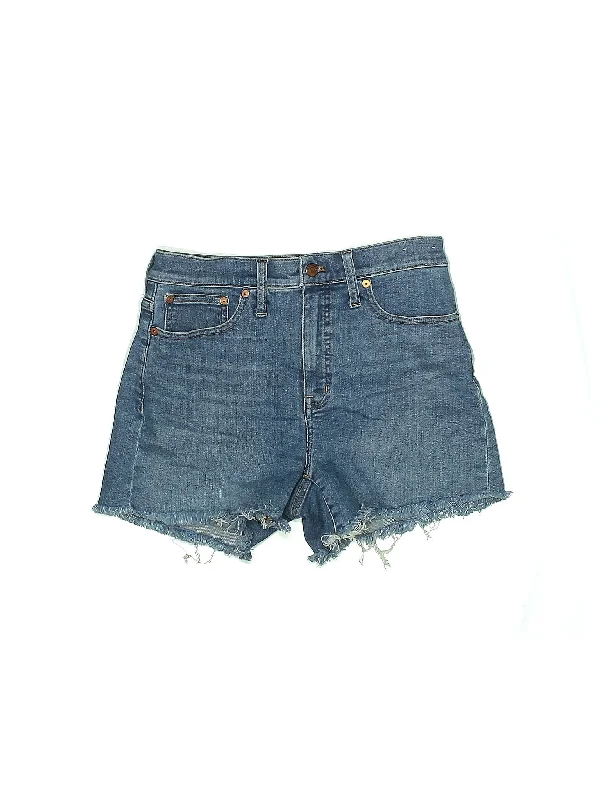 High-Rise Denim Shorts in Medium Wash