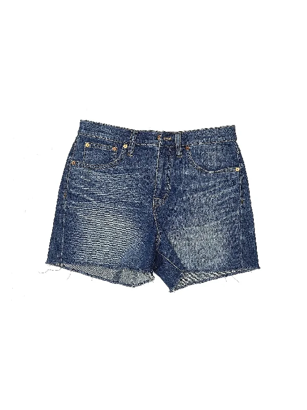 High-Rise Denim Shorts in Medium Wash