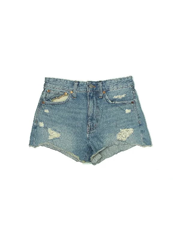 Mid-Rise Denim Shorts