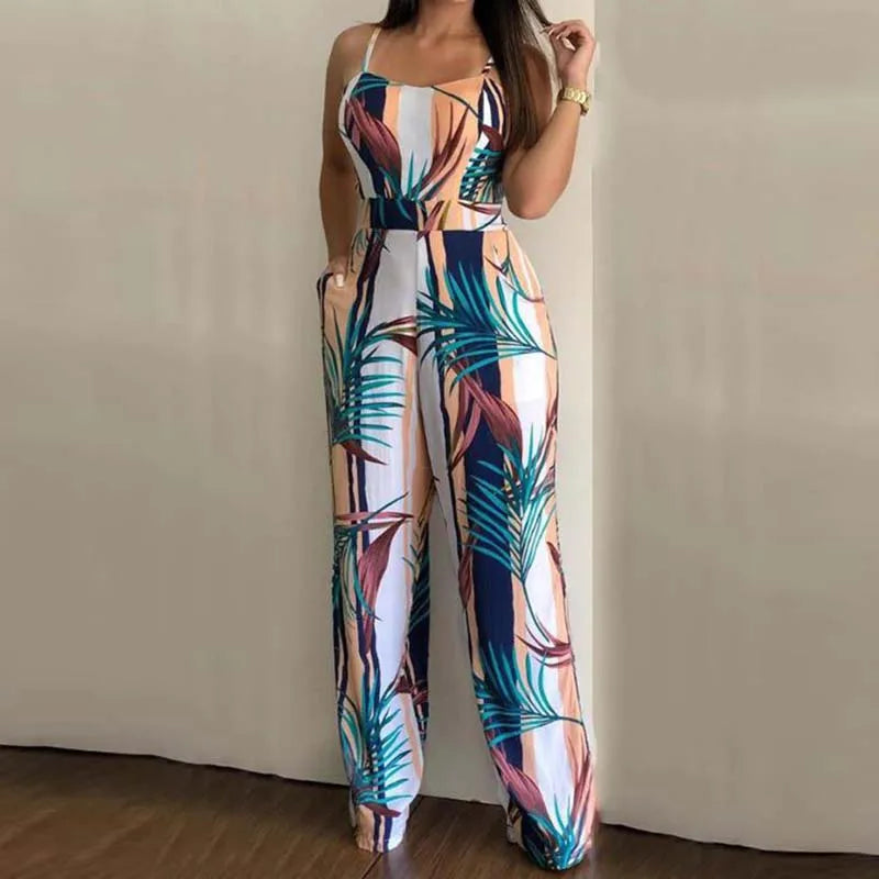 Floral Full Length Bodysuit Club Long Playsuit Jumpsuits